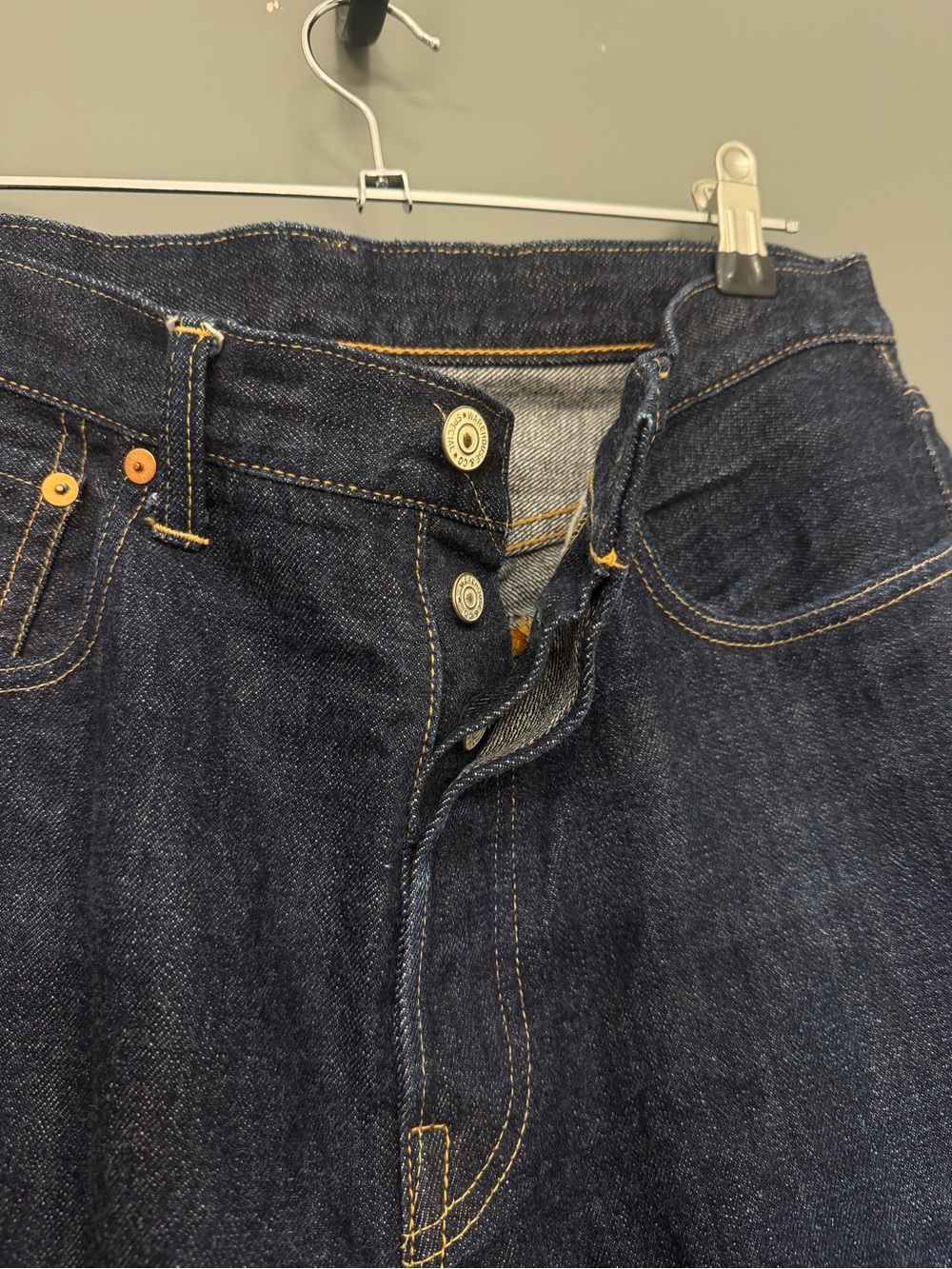 Dark Indigo Straight Jeans with Copper Rivets - Picture 3 of 12